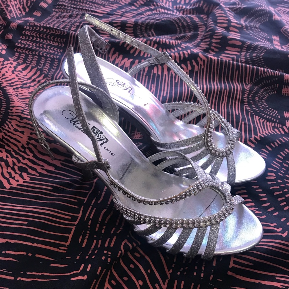 Sparkly Silver High Heels